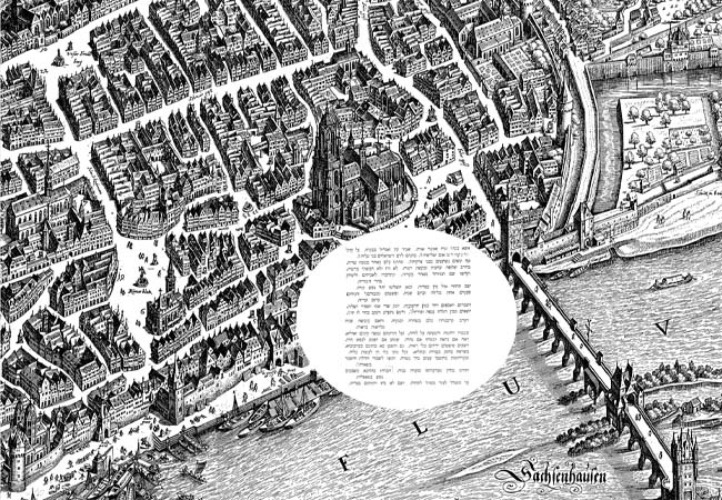 Plan der Stadt Frankfurt von Matthäus Merian von 1628